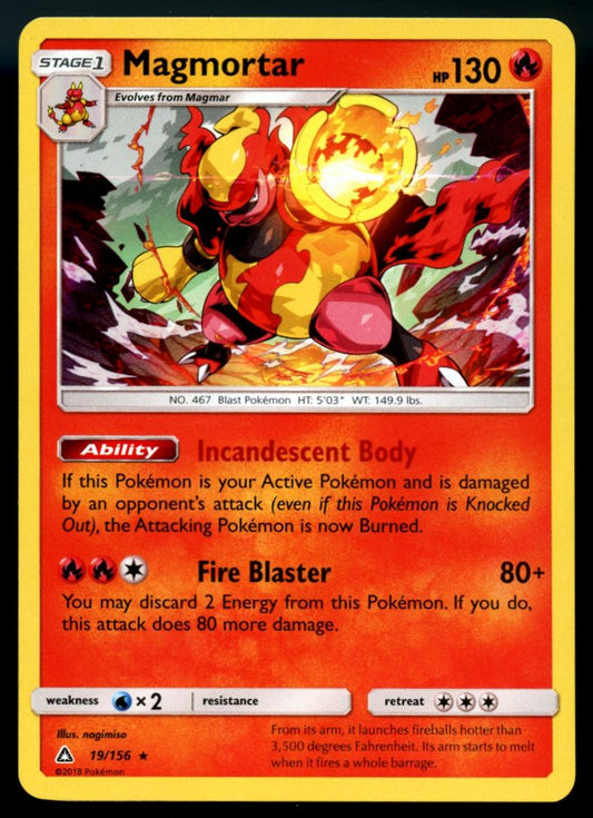 Magmortar 2018 Sun & Moon - Ultra Prism Card # 19