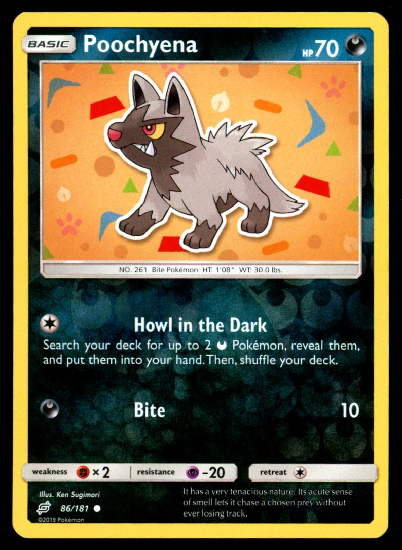 Poochyena 2019 Sun & Moon - Team Up Card # 86