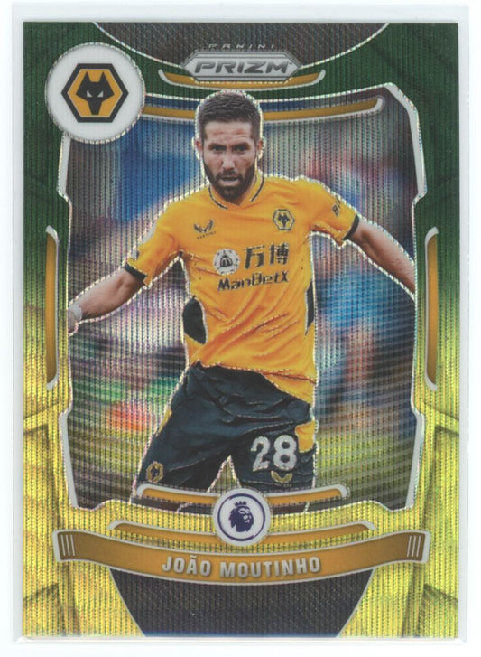 Joao Moutinho Green and Yellow Prizm 2020 Panini Prizm Premier Leauge Card # 52