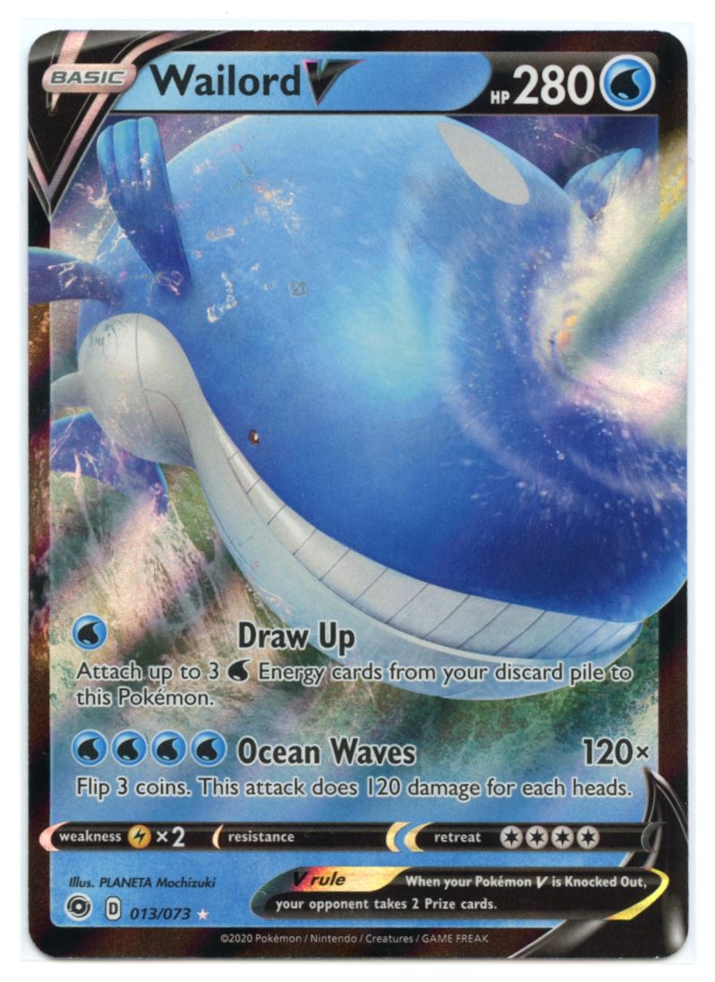 Wailord V 2020 Sword & Shield - Champion's Path Card # 13