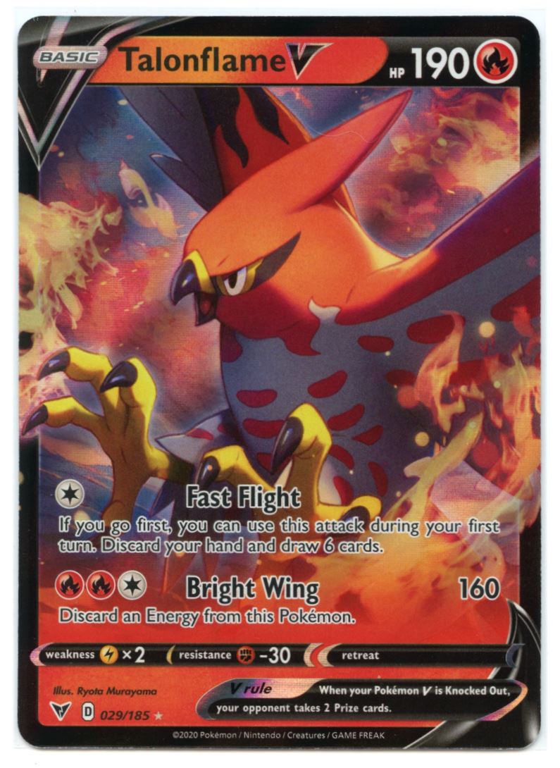 Talonflame V 2020 Sword & Shield - Vivid Voltage Card # 29