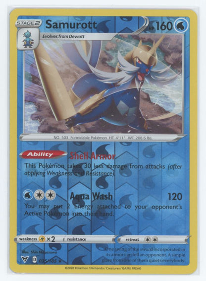 Samurott Reverse Holo 2020 Sword & Shield - Vivid Voltage Card # 35