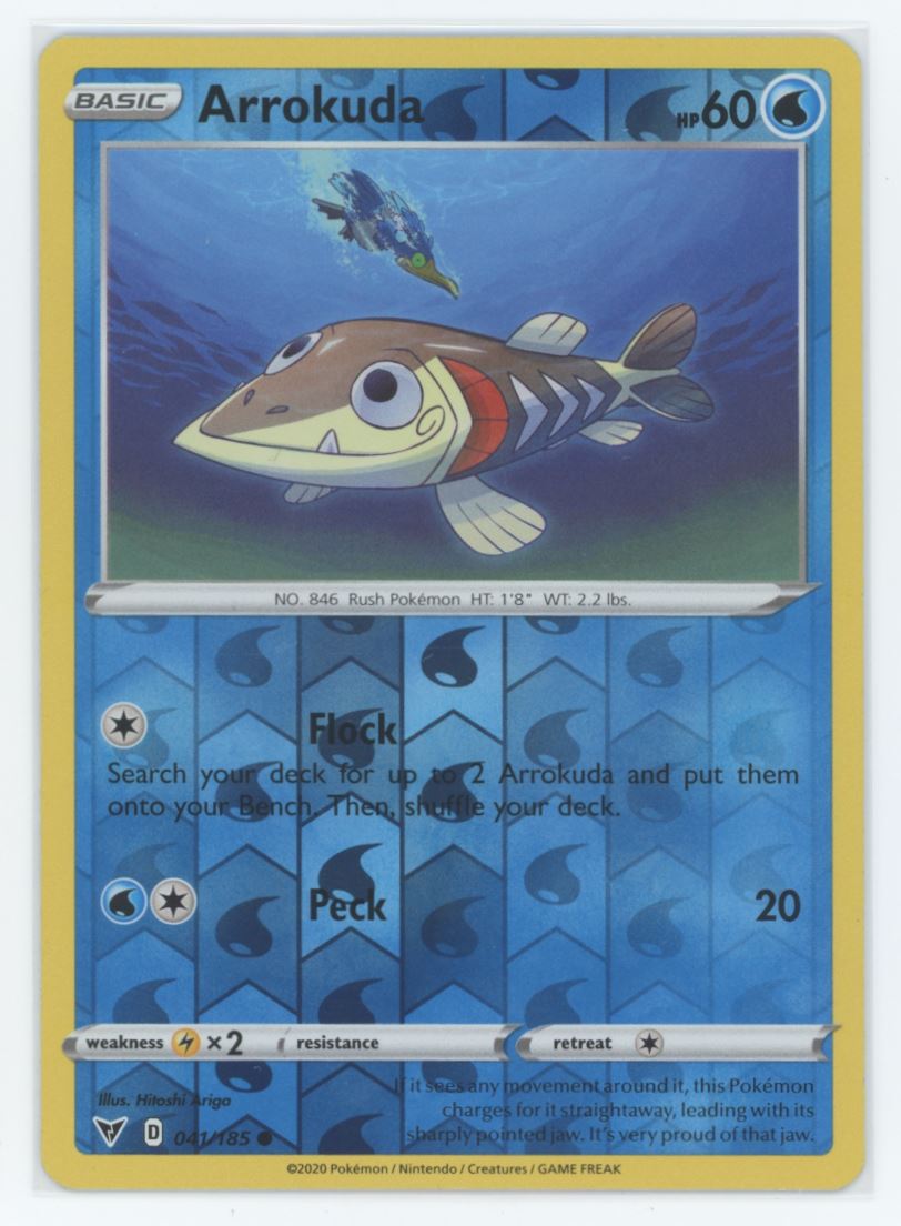 Arrokuda Reverse Holo  2020 Sword & Shield - Vivid Voltage Card # 41