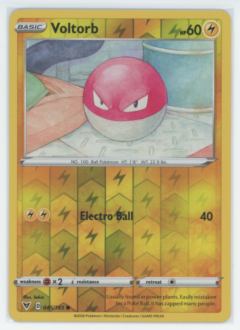Voltorb Reverse Holo  2020 Sword & Shield - Vivid Voltage Card # 45