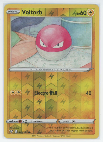 Voltorb Reverse Holo  2020 Sword & Shield - Vivid Voltage Card # 45