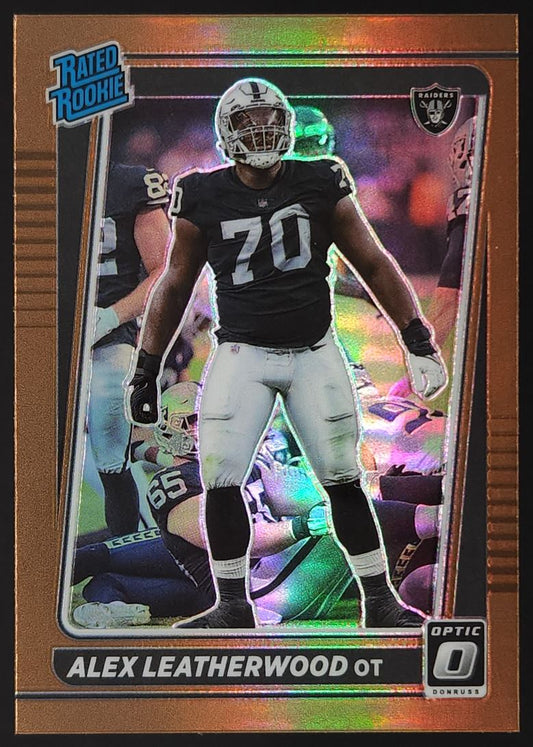 Alex Leatherwood Bronze Prizm 2021 Donruss Optic Rookie Card # 266