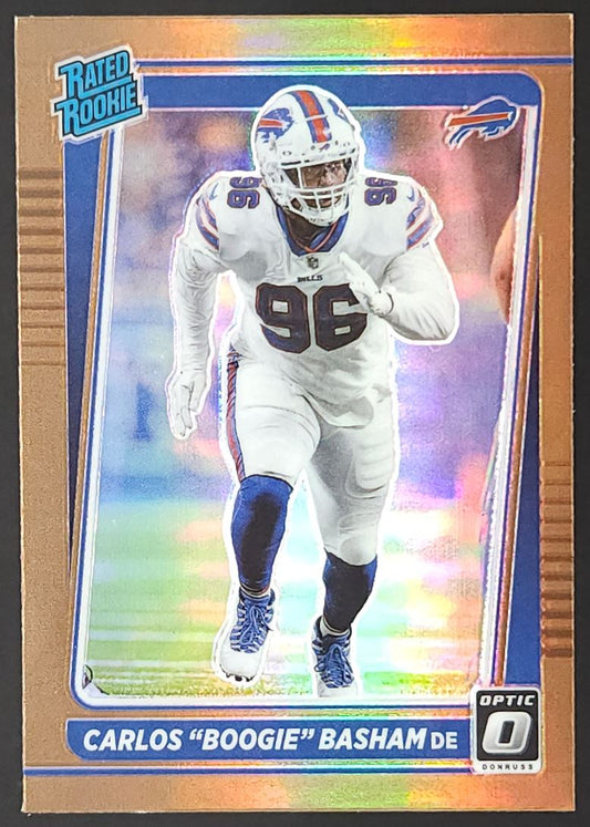 Carlos Boogie Basham Bronze Prizm 2021 Donruss Optic Rookie Card # 277