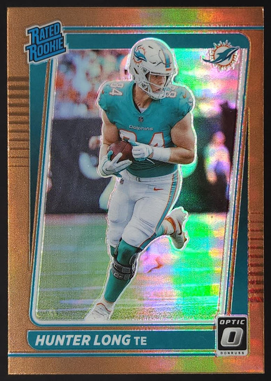 Hunter Long Bronze Prizm 2021 Donruss Optic Rookie Card # 281