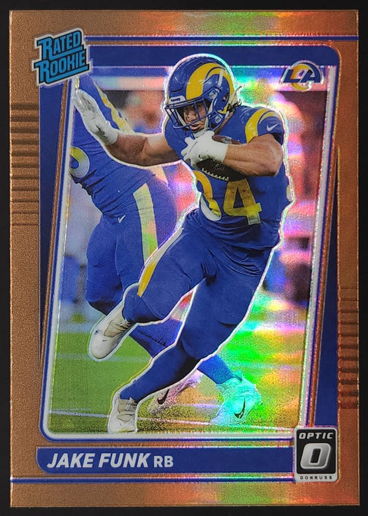 Jake Funk Bronze Prizm 2021 Donruss Optic Rookie Card # 295