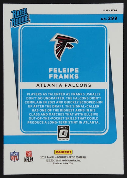 Feleipe Franks Red Mojo Team Color 2021 Donruss Optic Rookie Card # 299