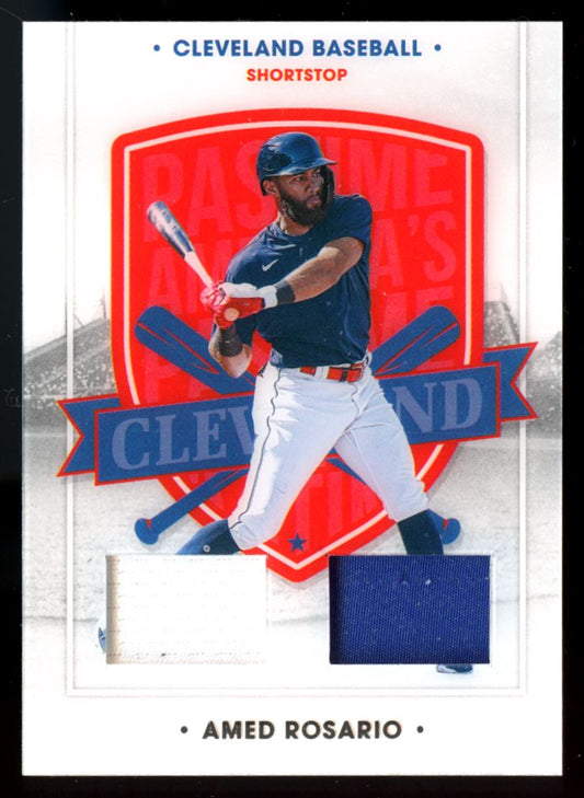 Amed Rosario Dual Patch 2021 Panini Chronicles America's Pastime Card # 69