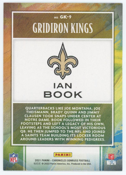 Ian Book Pink 2021 Panini Chronicles Gridiron Kings Card # GK-9