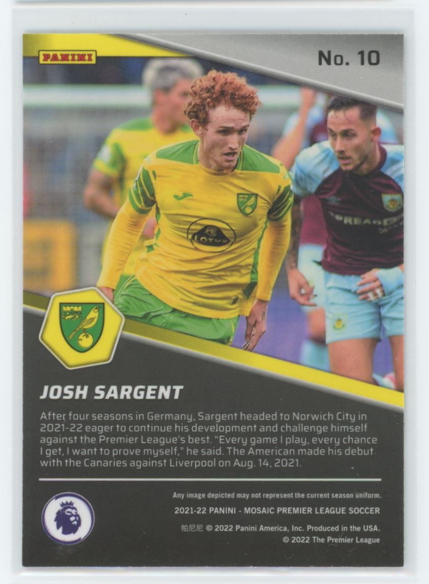 Josh Sargent Breakaway Card# 10