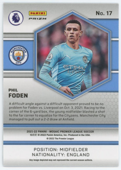 Phil Foden Mosaic Silver Prizm Card# 17