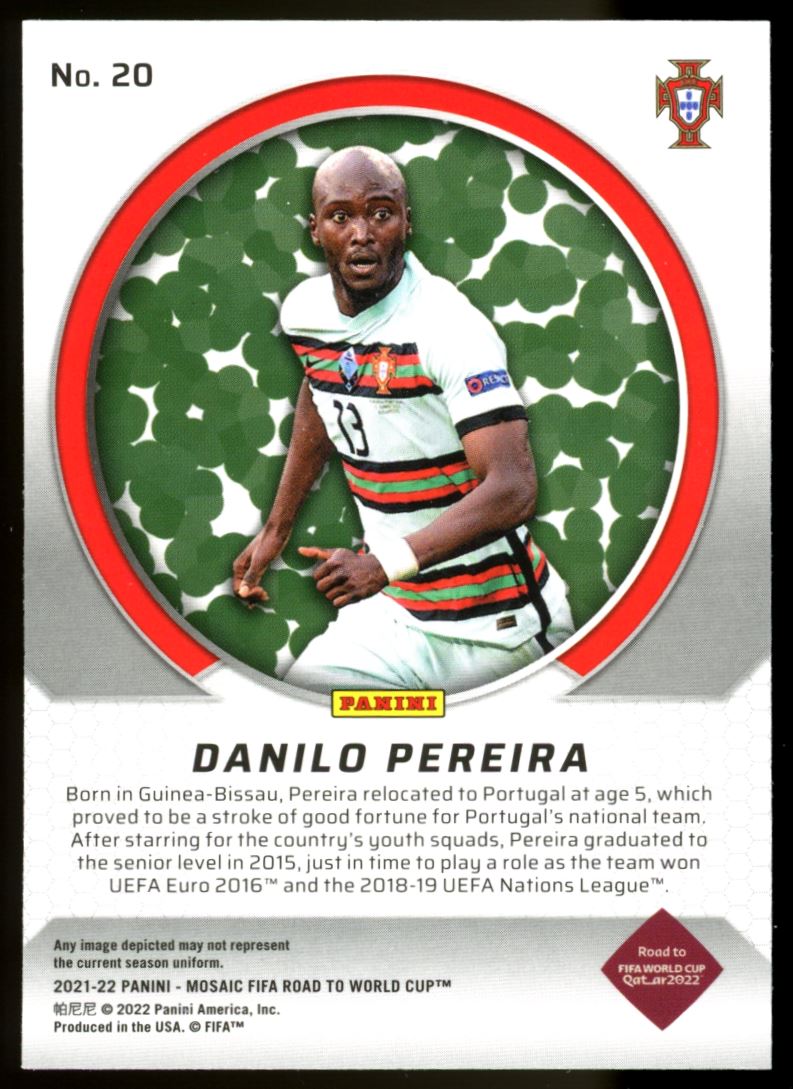 Danilo Pereira 2021 Panini Mosaic Road to FIFA World Cup International Men of Mastery Card # 20