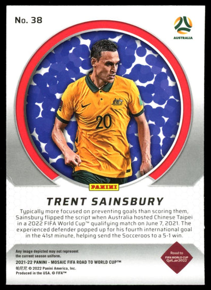 Trent Sainsbury 2021 Panini Mosaic Road to FIFA World Cup International Men of Mastery Card # 38