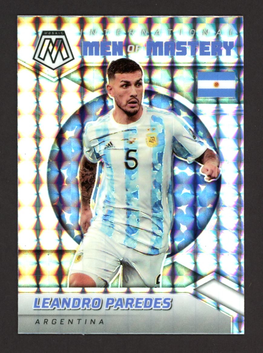 Leandro Paredes Mosaic Prizm 2021 Panini Mosaic Road to FIFA World Cup International Men of Mastery Card # 27