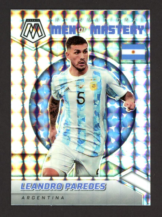 Leandro Paredes Mosaic Prizm 2021 Panini Mosaic Road to FIFA World Cup International Men of Mastery Card # 27