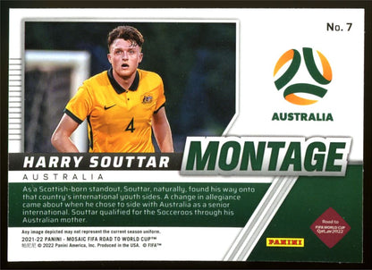 Harry Souttar 2021 Panini Mosaic Road to FIFA World Cup Montage Rookie Card # 7