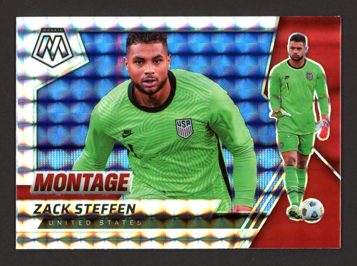 Zack Steffen Mosaic Prizm 2021 Panini Mosaic Road to FIFA World Cup Montage Card # 19