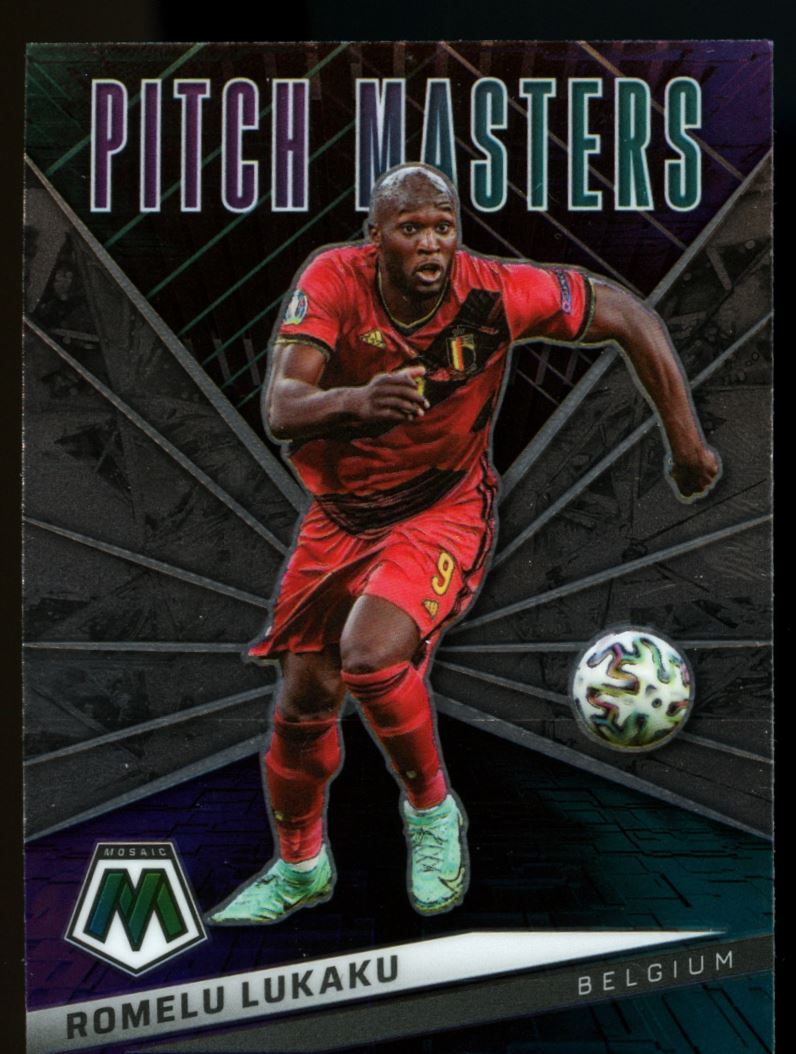 Romelu Lukaku 2021 Panini Mosaic Road to FIFA World Cup Pitch Masters Card # 9