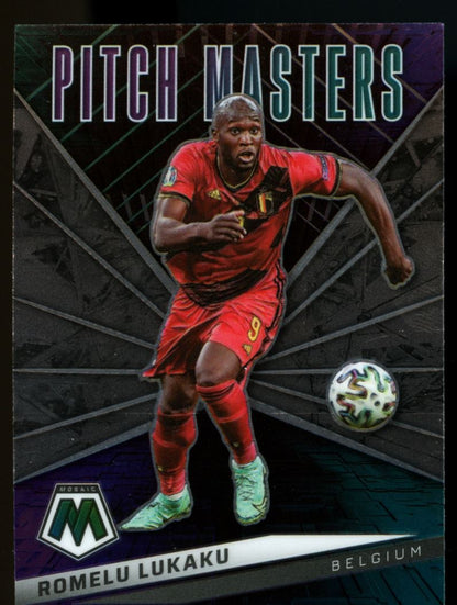 Romelu Lukaku 2021 Panini Mosaic Road to FIFA World Cup Pitch Masters Card # 9