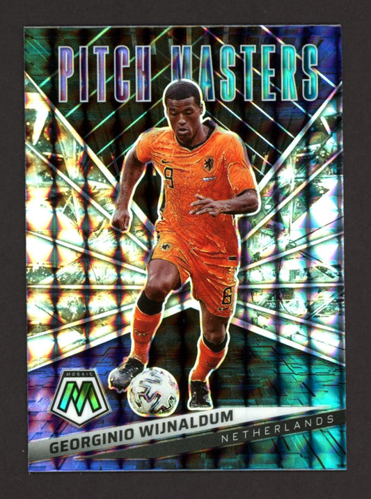 Georginio Wijnaldum Mosaic Prizm 2021 Panini Mosaic Road to FIFA World Cup Pitch Masters Card # 25