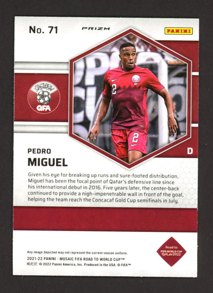 Pedro Miguel Mosaic Prizm 2021 Panini Mosaic Road to FIFA World Cup Red Rookie Card # 71