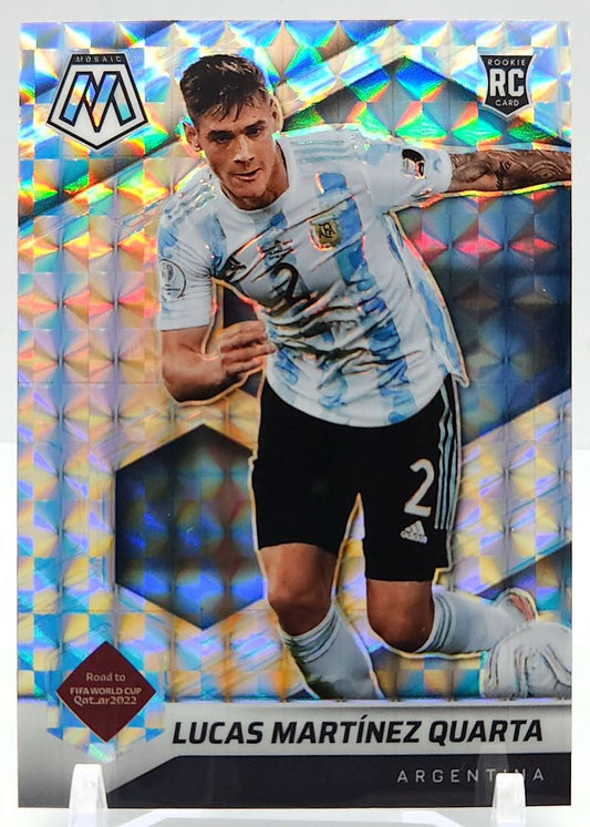Lucas Martinez Quarta Hyper Prizm 2021 Panini Mosaic Road to FIFA World Cup Rookie Card # 14