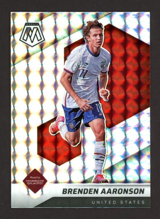 Brenden Aaronson Mosaic Prizm 2021 Panini Mosaic Road to FIFA World Cup Card # 102