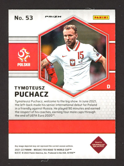 Tymoteusz Puchacz Mosaic Prizm 2021 Panini Mosaic Road to FIFA World Cup Rookie Card # 53