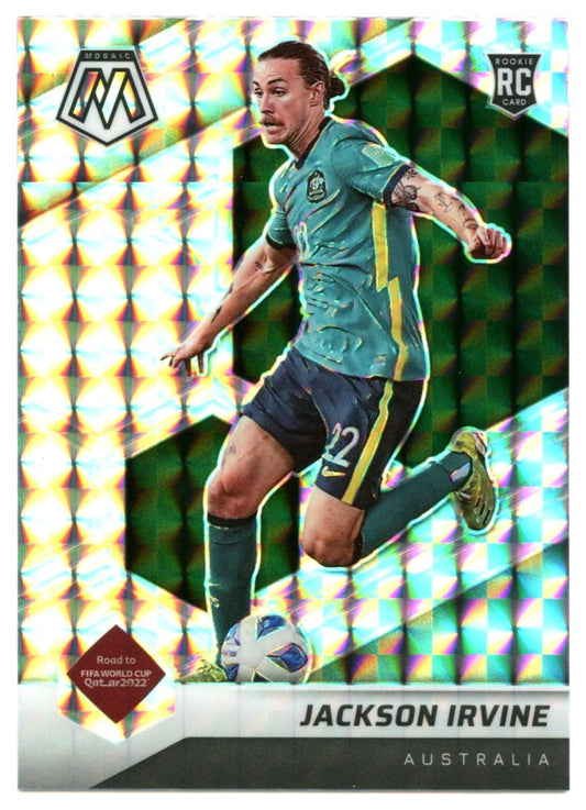 Jackson Irvine Prizm 2021 Panini Mosaic Road to FIFA World Cup Rookie Card # 147