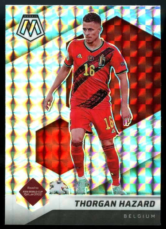 Thorgan Hazard Prizm 2021 Panini Mosaic Road to FIFA World Cup Card # 193