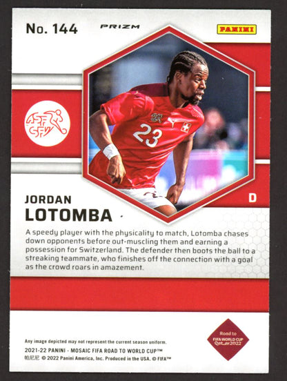 Jordan Lotomba Silver Prizm 2021 Panini Mosaic Road to FIFA World Cup Rookie Card # 144