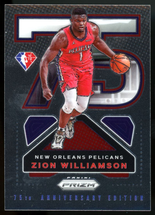 Zion Williams 2021 Panini Prizm 75th Anniversary Card # 13