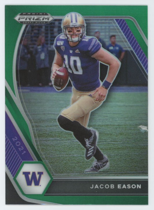 Jacob Eason Prizms Green 2021 Panini Prizm Draft Picks Collegiate Card # 34