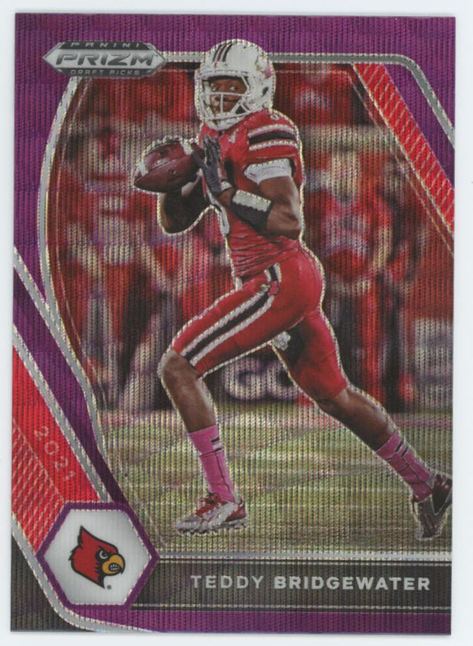 Teddy Bridgewater Purple Prizm 2021 Panini Prizm Draft Picks Collegiate Card # 5