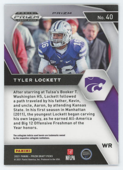 Tyler Lockett Silver Prizm 2021 Panini Prizm Draft Picks Collegiate Card # 40