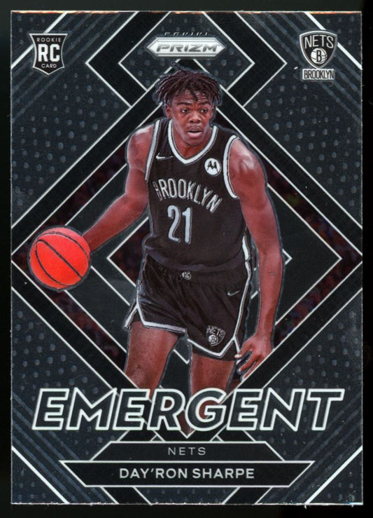Day'Ron Sharpe 2021 Panini Prizm Emergent Rookie Card # 27