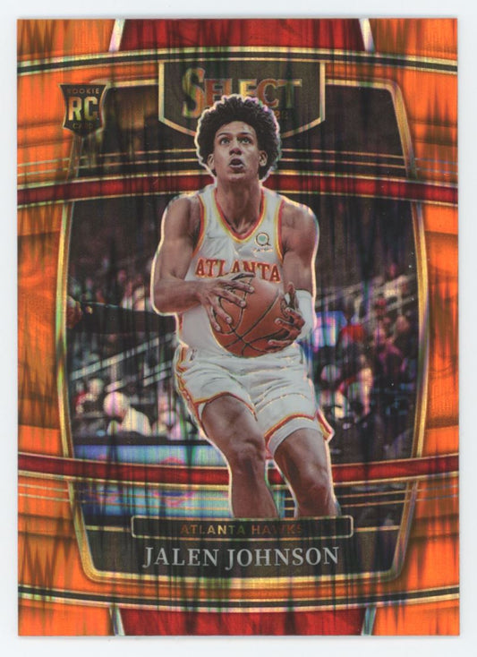Jalen Johnson Orange Prizm Concourse 2021 Panini Select Rookie Card # 17