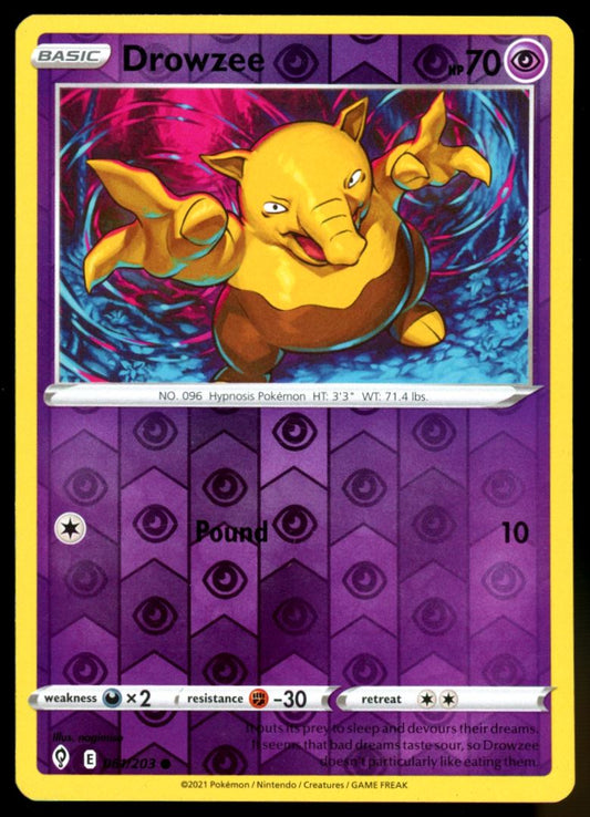 Drowzee Common Reverse Holo 2021 Sword & Shield - Evolving Skies Card # 061/203