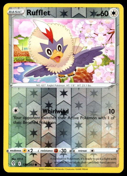 Rufflet Common Reverse Holo 2021 Sword & Shield - Evolving Skies Card # 136/203