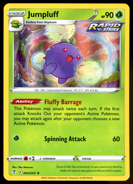 Jumpluff Rare Holo 2021 Sword & Shield - Evolving Skies Card # 004/203