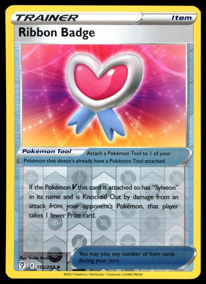 Ribbon Badge Uncommon Reverse Holo 2021 Sword & Shield - Evolving Skies Card # 155/203