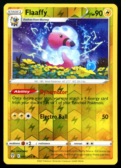 pokemon flaaffy card Flaaffy Uncommon Reverse Holo 2021 Sword & Shield