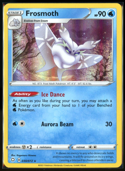 Frosmoth Rare Holo 2021 Sword & Shield - Shining Fates Card # 030/072