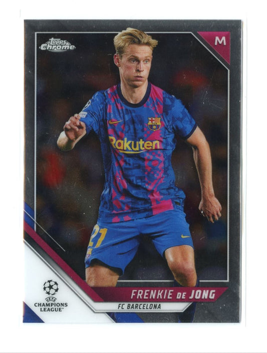 Frenkie de Jong 2021 Topps Chrome Champions League Card # 93