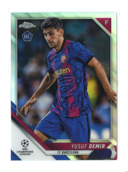 Yusuf Demir Silver Refractor 2021 Topps Chrome Champions League Rookie Card # 62