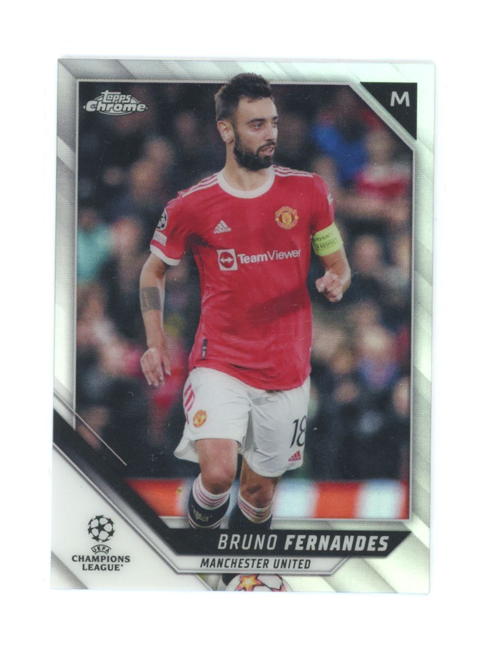 Bruno Fernandes Silver Refractor 2021 Topps Chrome Champions League Card # 73
