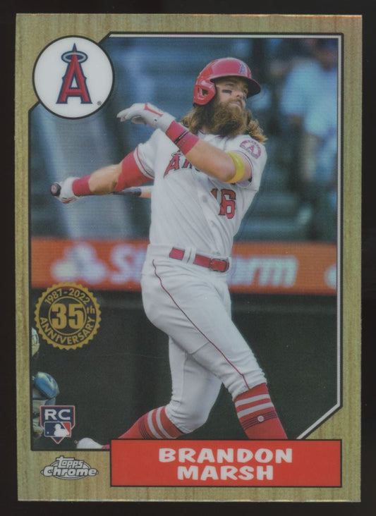 Brandon Marsh 2021 Topps Chrome Rookie Card # 87BC-18